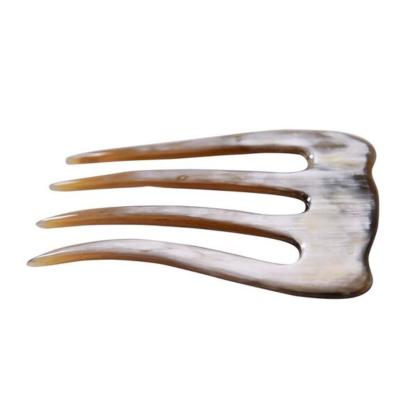 Buffalo Horn Hair Comb 4 Prongs Hair Fork Hair Pin Hair Accessories For Women - Picture 1 of 4